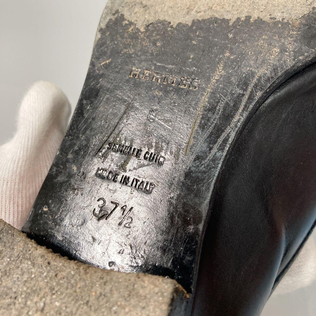 HERMES エルメス コンスタンス ローファー Hロゴ 革靴 37 1/2