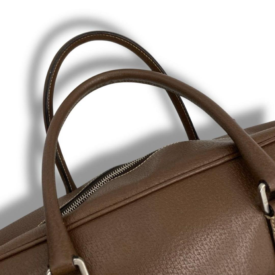 美品 PRADA レザー ブラウン ビジネス バッグ archive A4 希少