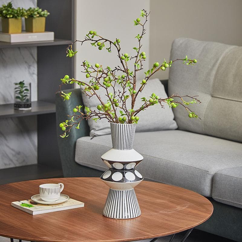 花瓶 フラワーアレンジ モノトーン レイアウト お正月 陶器 新品 数量限定