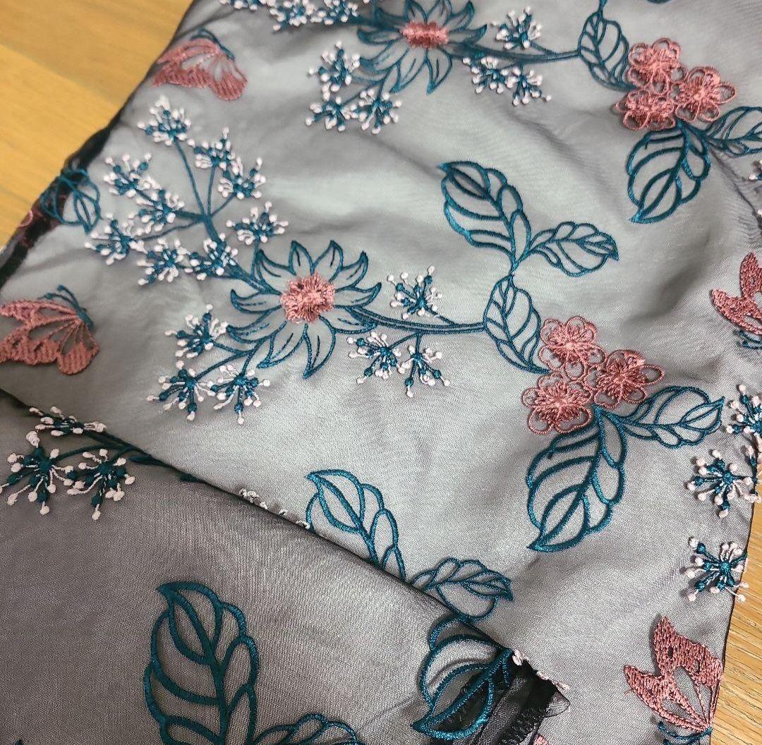 お値下げ！agris着物　刺繍　レース オーガンジー　洗える着物　レース着物