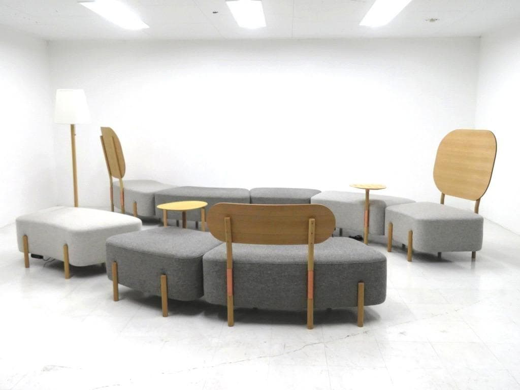 展示品　カリモク　ドラドラ　北欧　オーク材　ソファ ラウンジチェア　カフェ　北欧