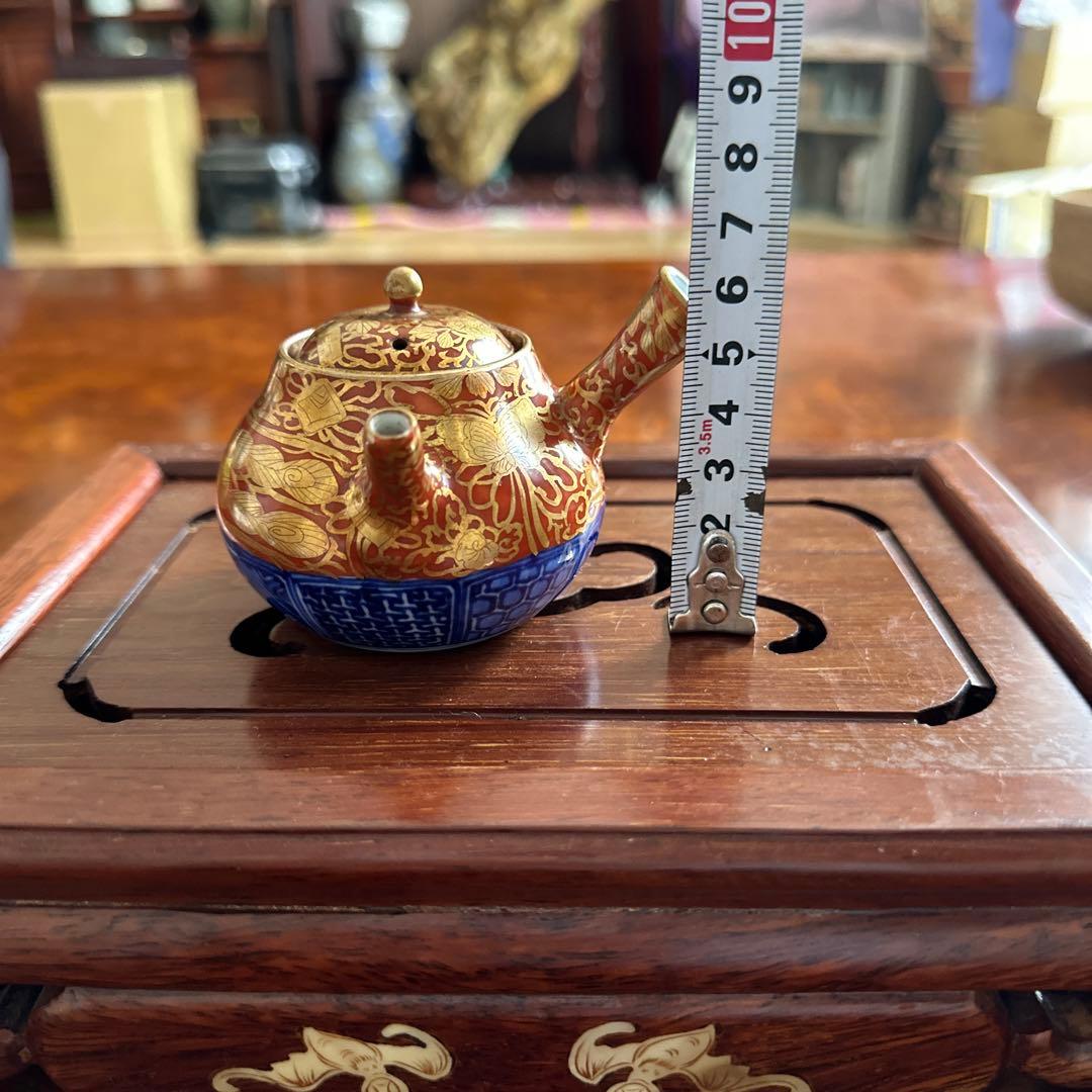 大日本永楽造　古美術　赤絵金襴手　染付急須　骨董品