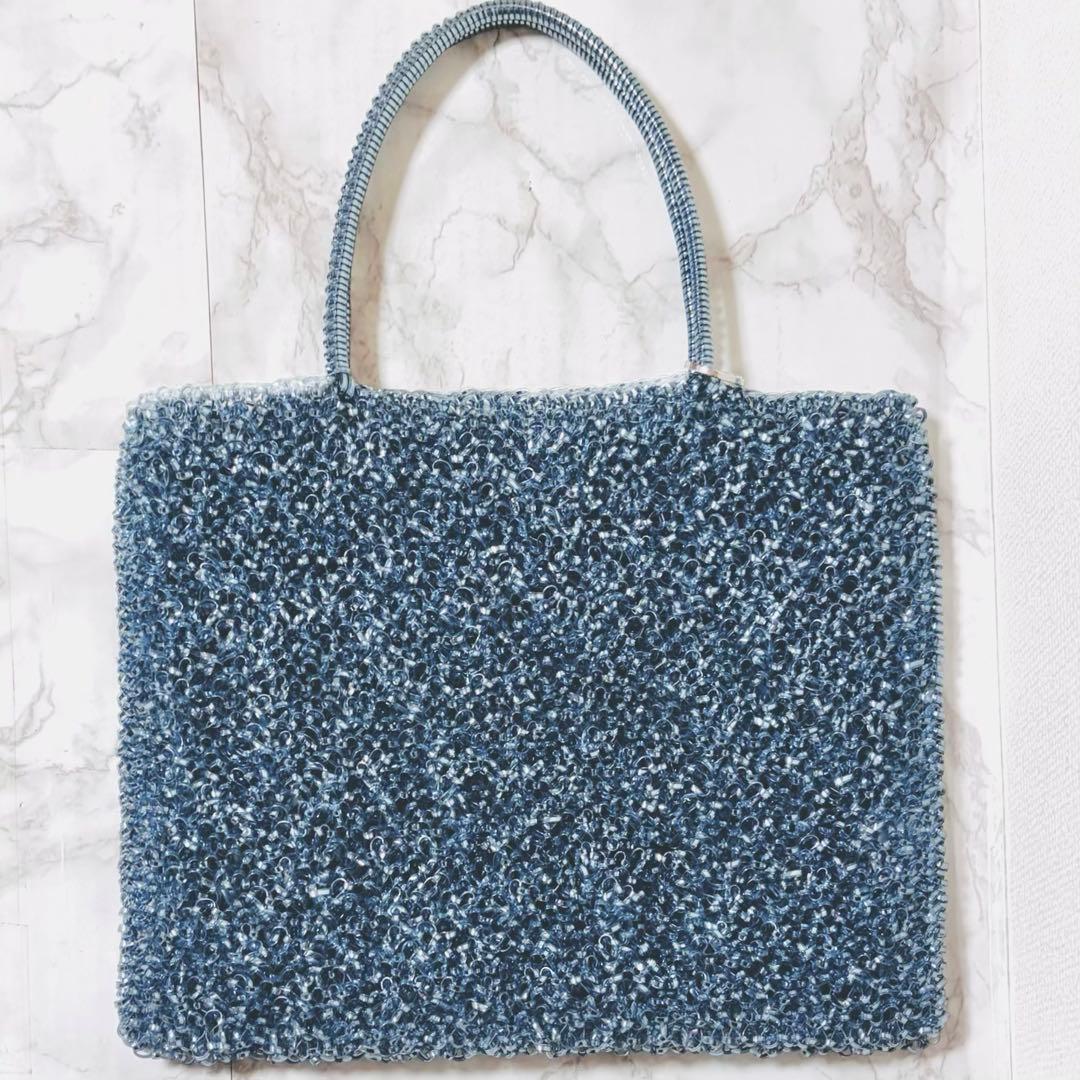 極美品✨アンテプリマ スクエア ワイヤーバッグ サファイア 付属品完備