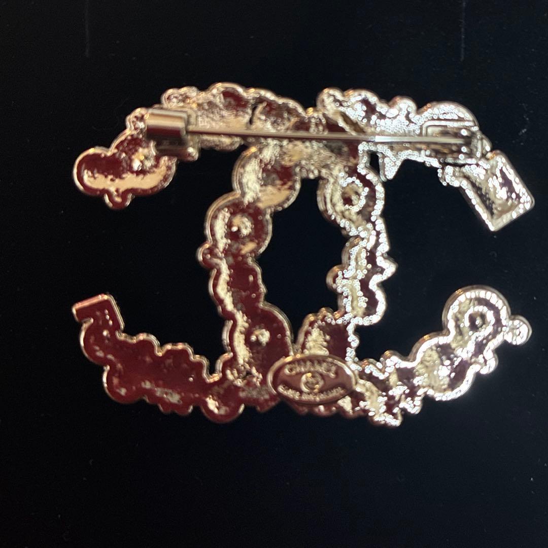 未使用　シャネル　CHANEL ヴィンテージ　ブローチ　シルバー