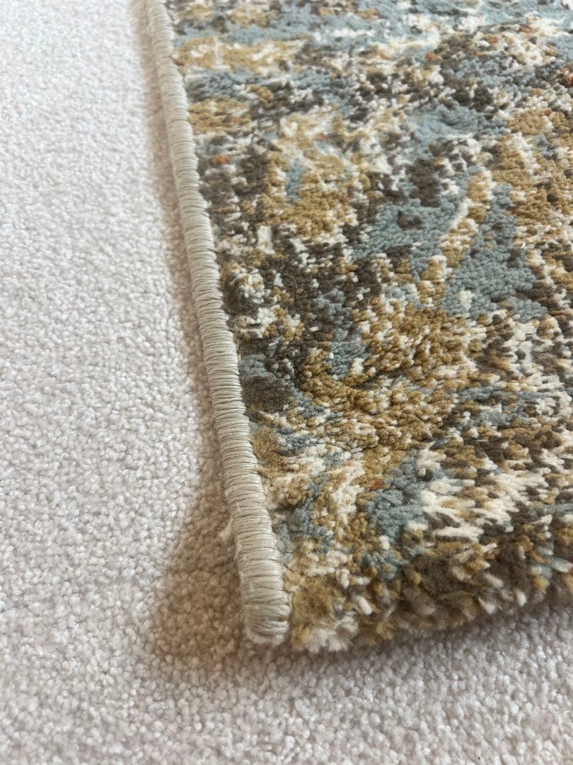 B-company ラグ 絨毯 おしゃれ かわいい インテリア　ベージュ 赤