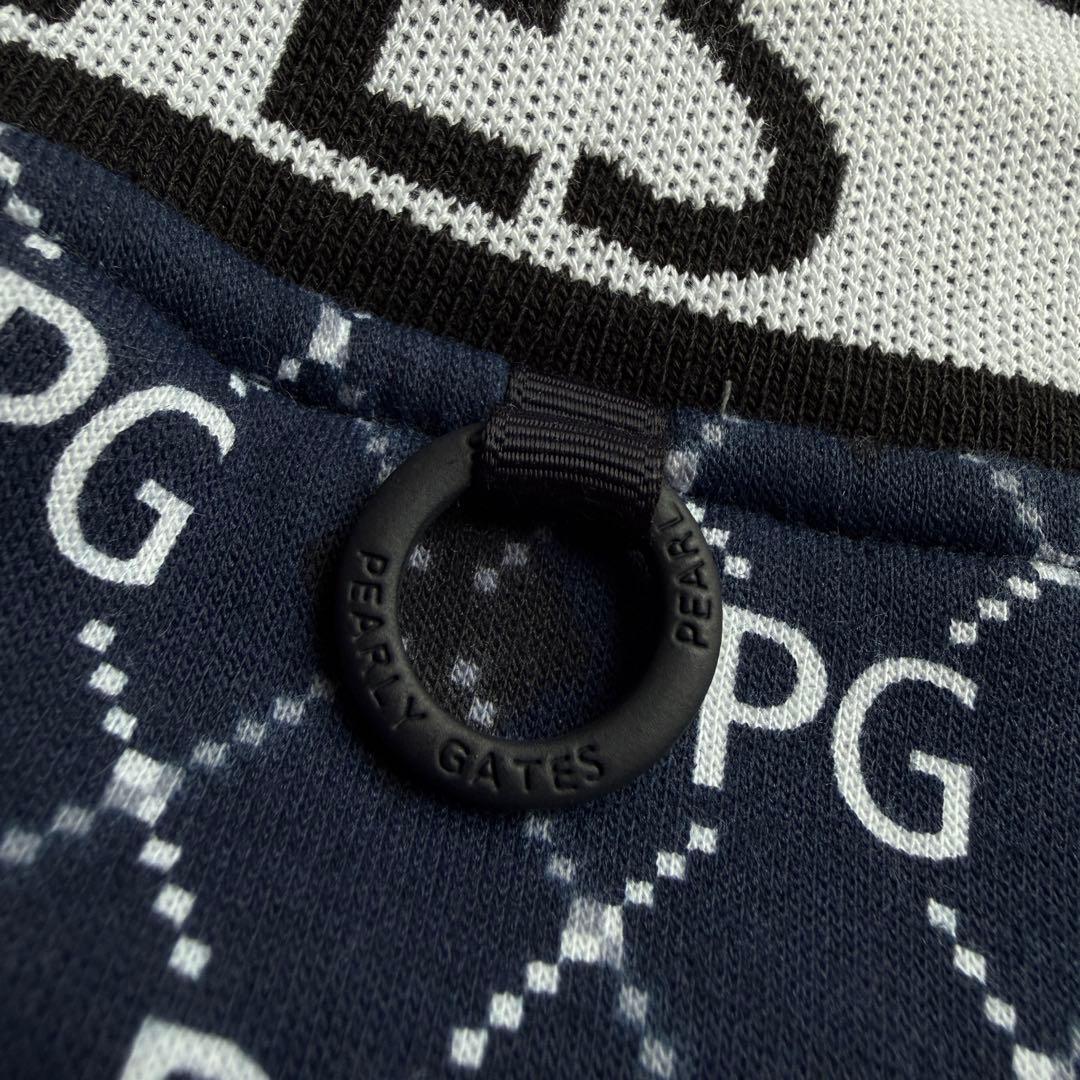 未使用品　パーリーゲイツ　ジョガーパンツ　M〜L相当　総柄　紺　ネイビー　4