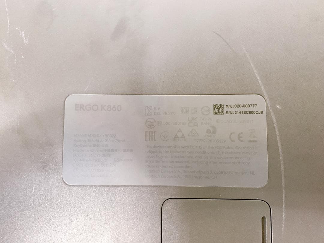 logicool ergo k860　エルゴノミクス ワイヤレスキーボード