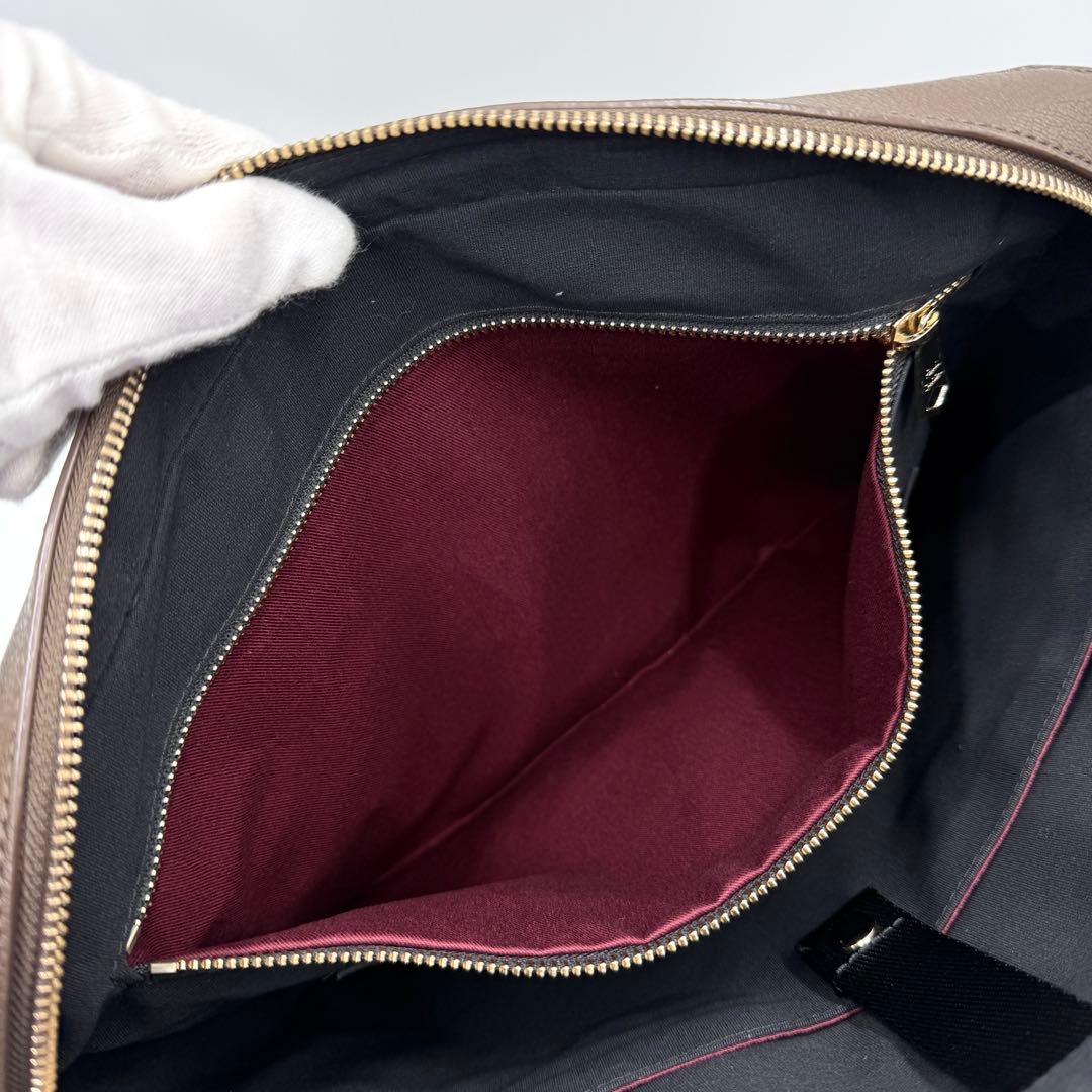 【美品】ポールスミス ビジネスバッグ インセット マルチストライプ ブラウン