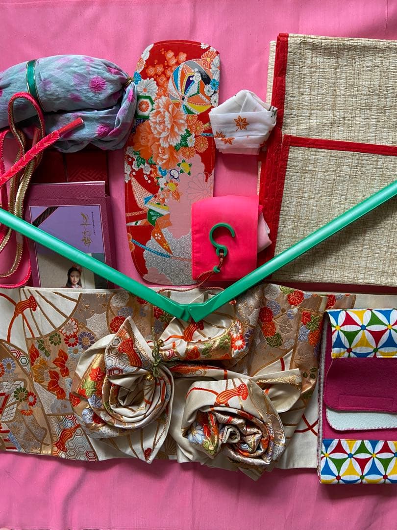 お振袖　帯2種　長襦袢　小物一式、追加で小物サービス