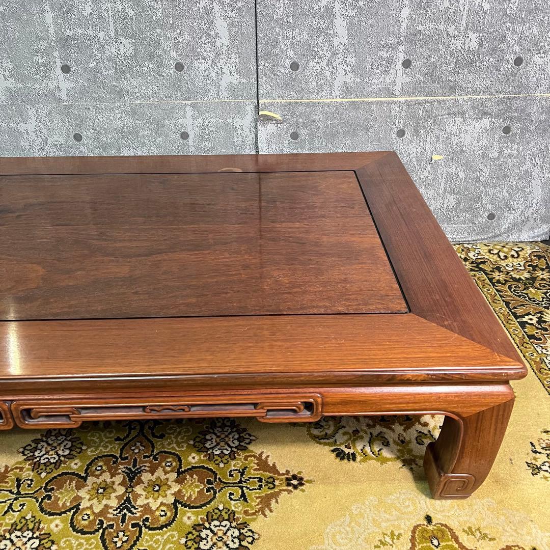 ꧁唐木家具調度品組合 大阪唐木指物家具꧂漆塗り座卓 天然木 花林 花梨 うるし