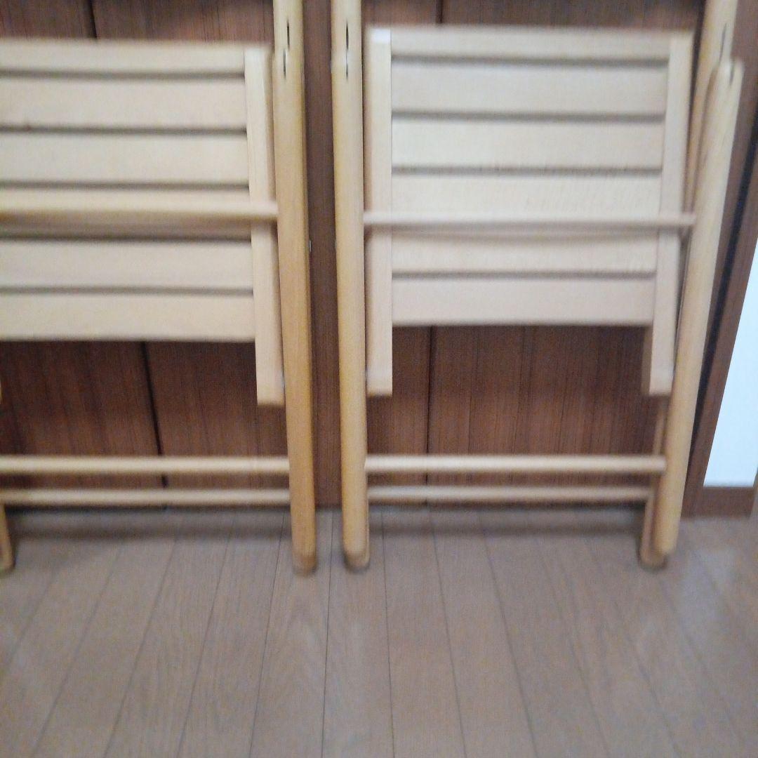 無印良品　折りたたみ椅子MUJI 2脚セット　木製チェア　廃盤　ダイニング　ブナ