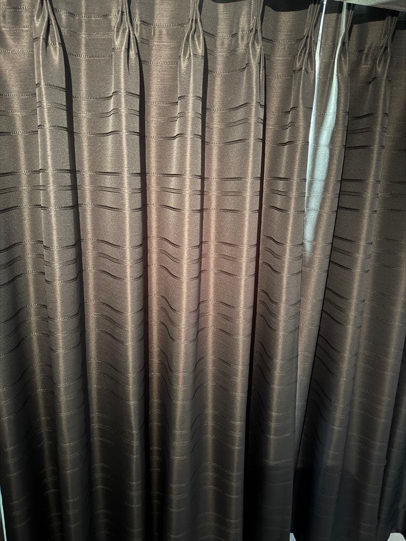超特化！高級グレー ドレープカーテン 136cm/140cm×2