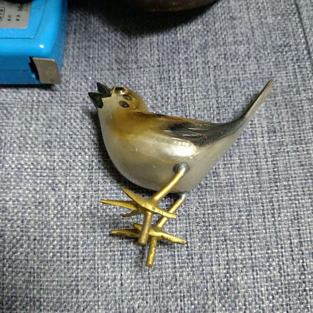 超激レア！！銅？真鍮製 鳥と枝の彫刻！春・夏・秋・冬セットです(⌒▽⌒)