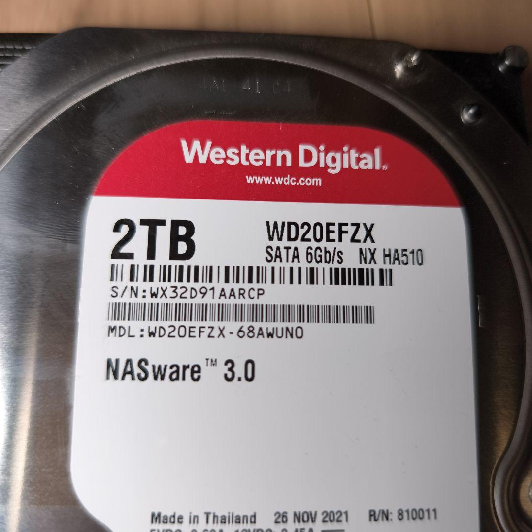 WD Red Plus 2TB WD20EFZX 3台セット