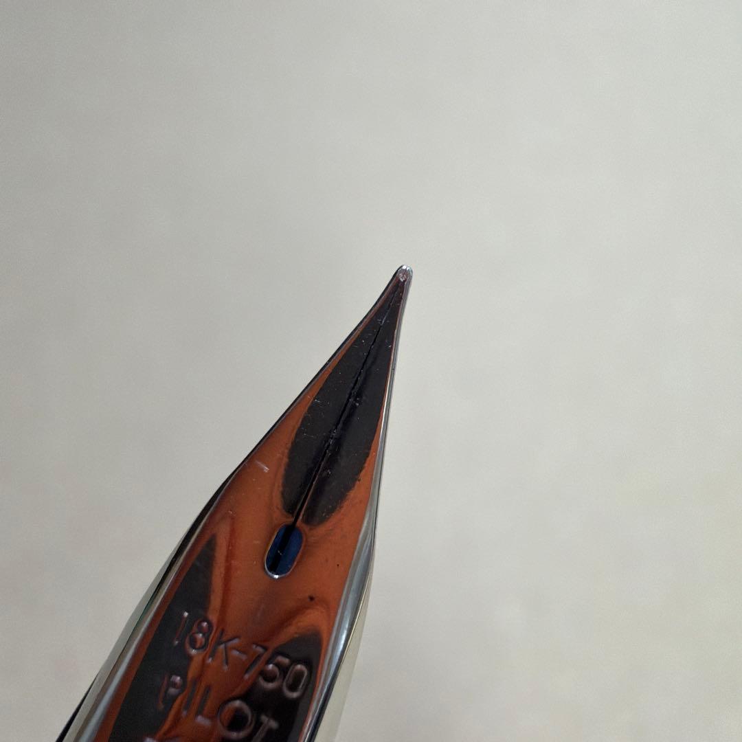廃盤 パイロット Elite エリート 半格子 万年筆 18K 750 F 蝕刻