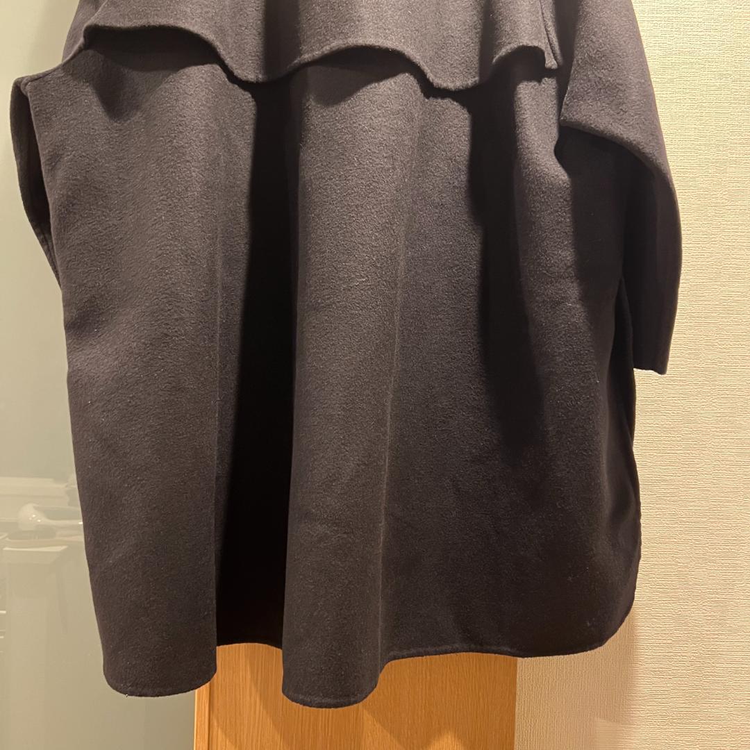 22aw Beauty & Youth リバー ポンチョ コート ネイビー S