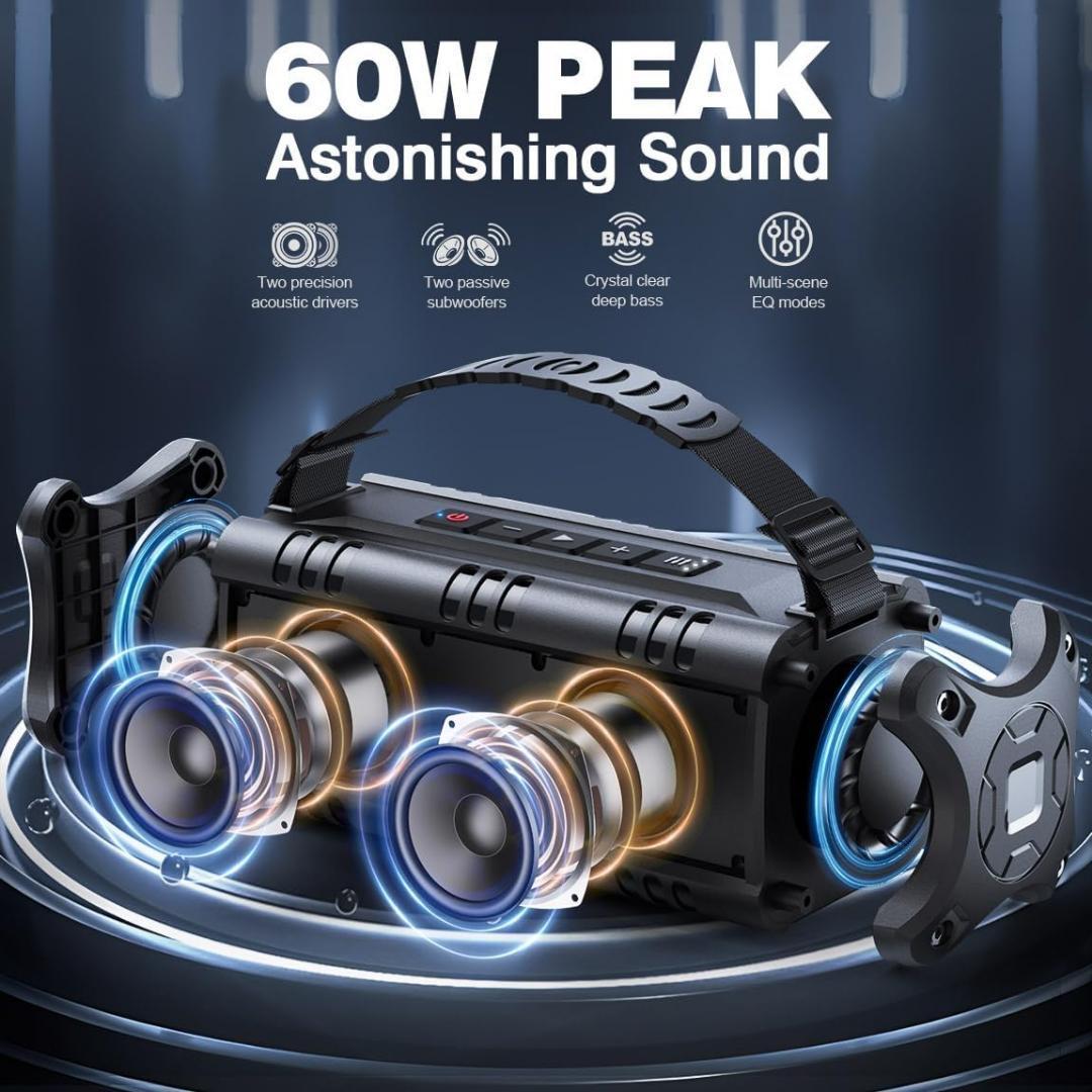 ⭐️低音⭐️ スピーカー　Bluetooth ポータブル　ワイヤレス　家庭防水