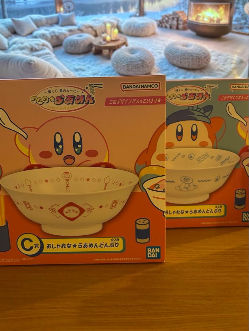 カービィぷぷぷらあめん　一番くじセット　お皿　グラス　レンゲ　小皿　コースター他