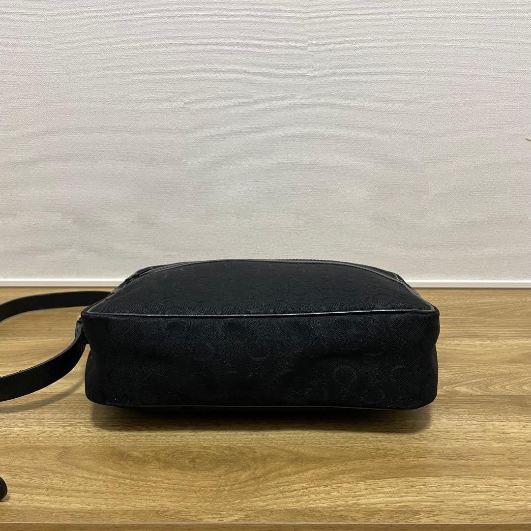 《美品》CELINE（セリーヌ）キャンパス×レザー ショルダーバッグ ブラック