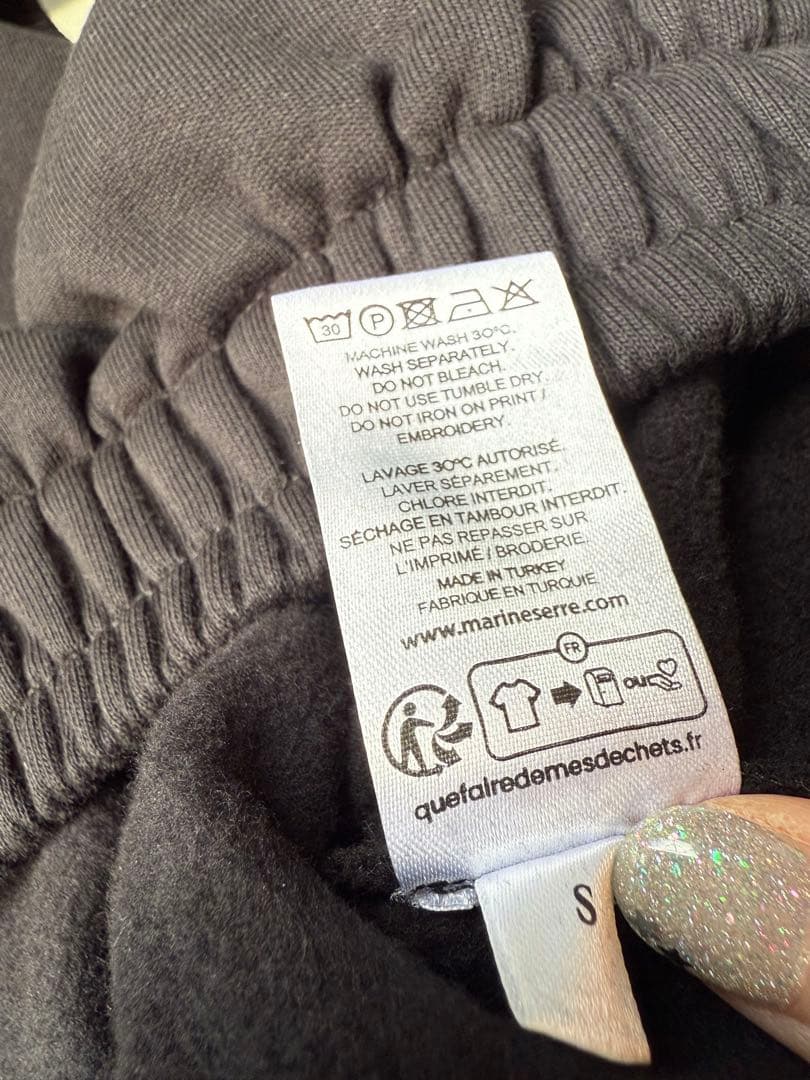 Marine Serre マリーンセル ブラック クロップド スウェット