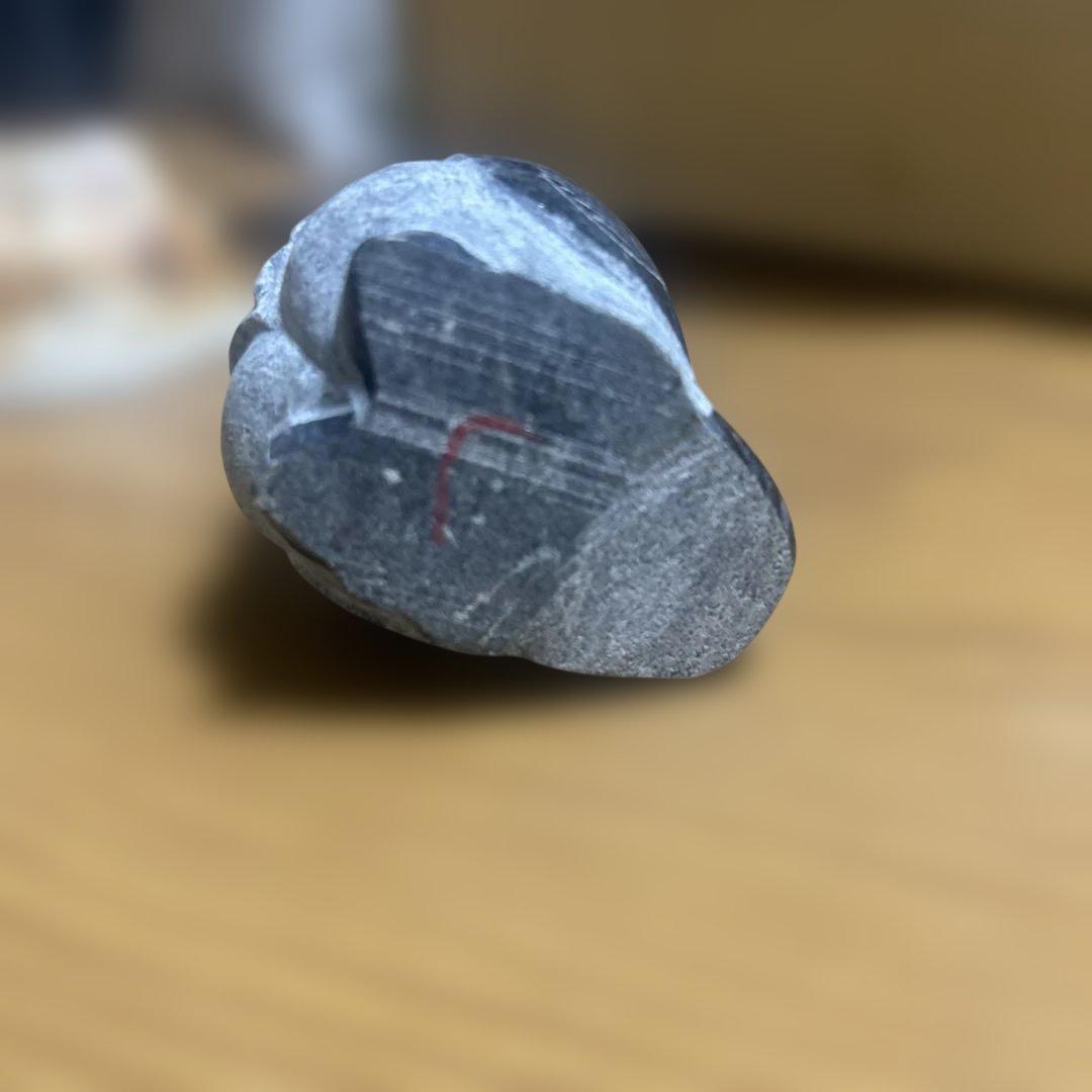 御影石の置物 黒と灰色　フクロウ　レア物　縁起