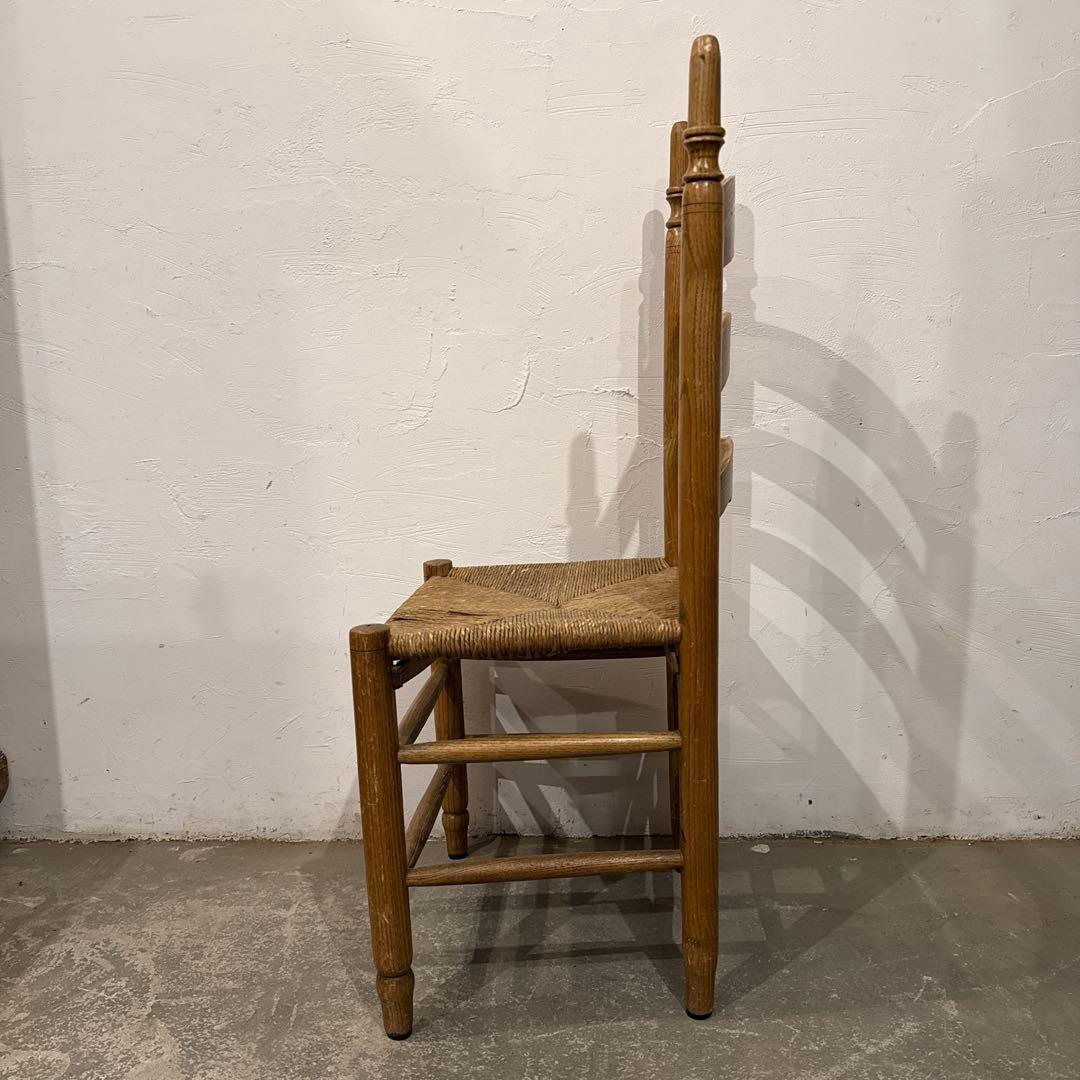 ヴィンテージ　ダイニングチェア　カフェチェア　藁座面