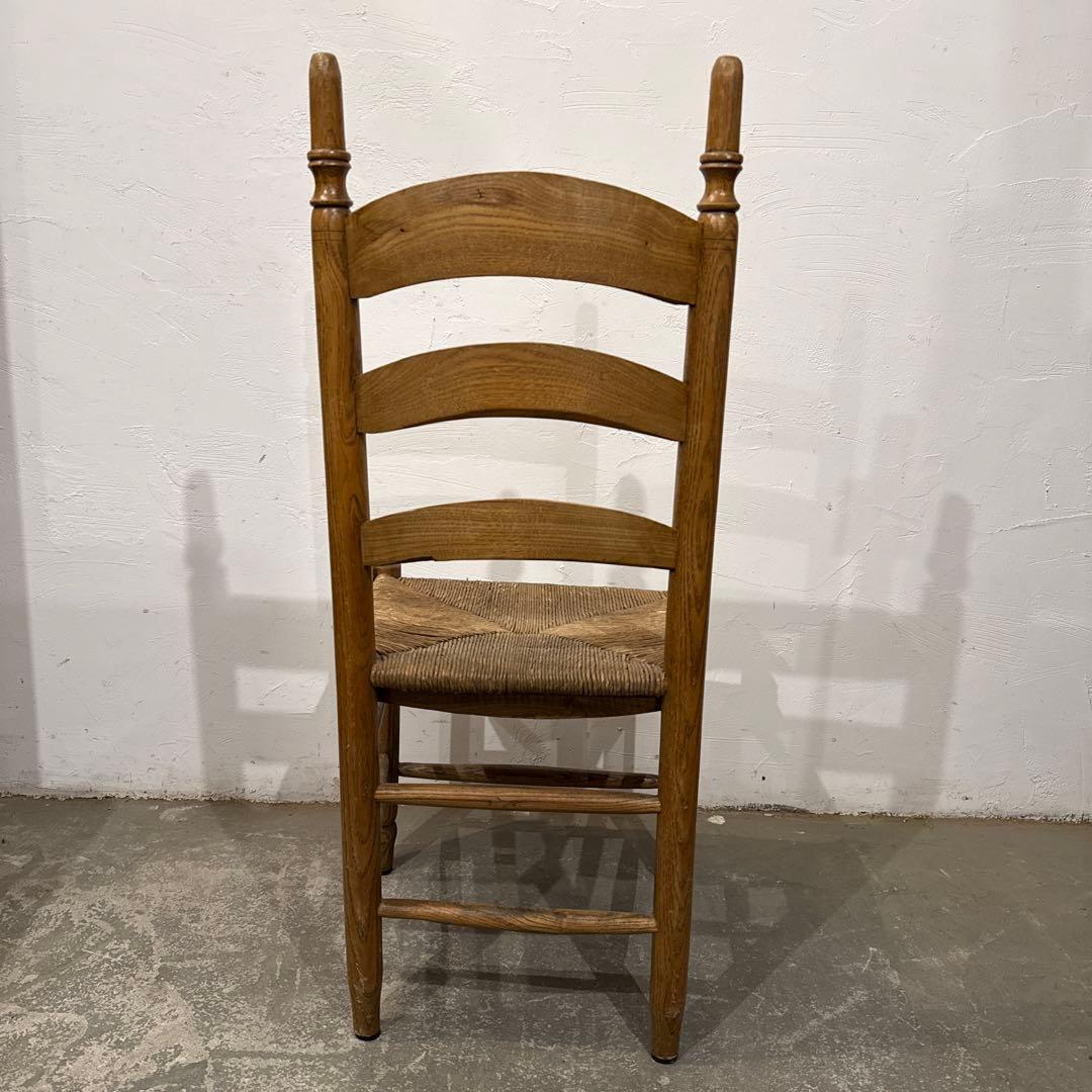 ヴィンテージ　ダイニングチェア　カフェチェア　藁座面