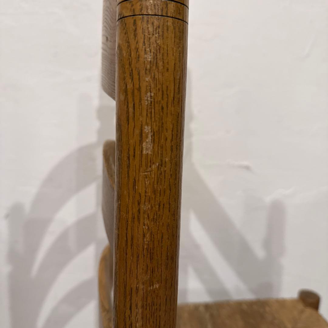 ヴィンテージ　ダイニングチェア　カフェチェア　藁座面