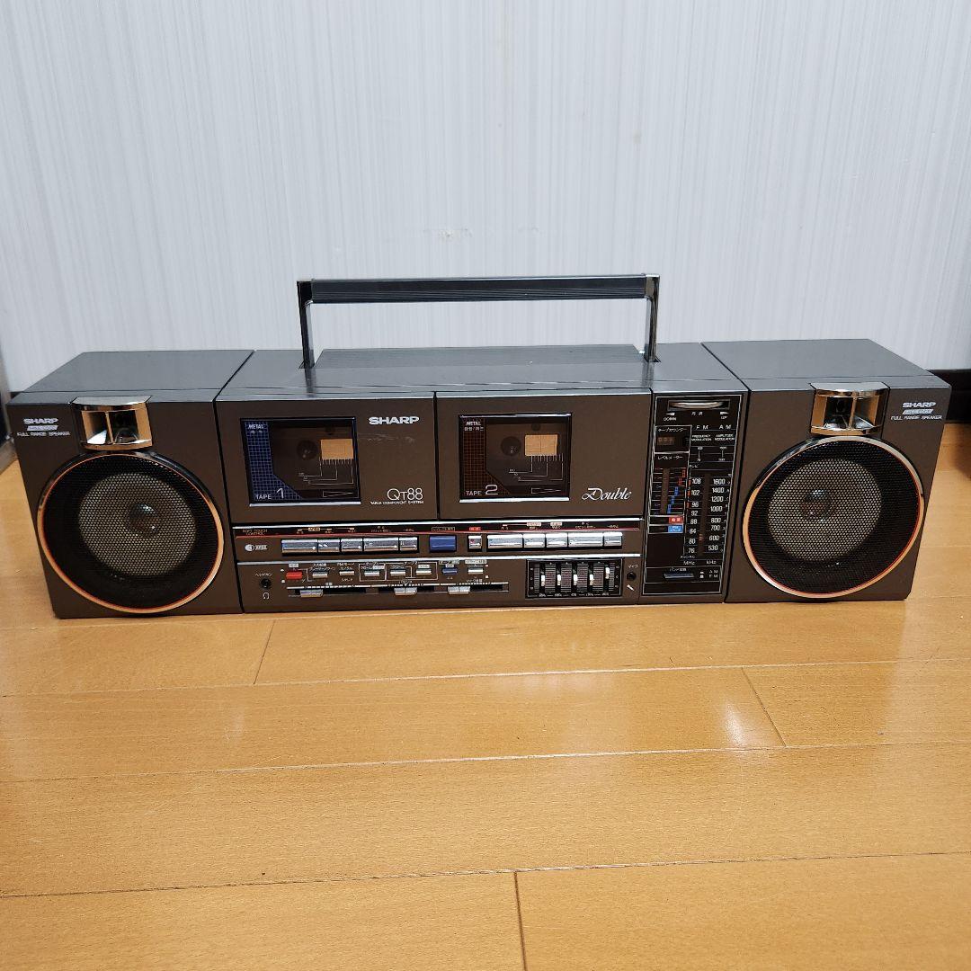 【動作品】SHARP QT-88G ダブルラジカセ