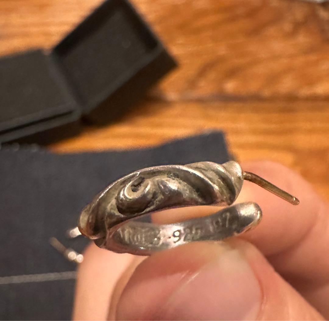 クロムハーツ スクロール フープイヤリング 両耳セット