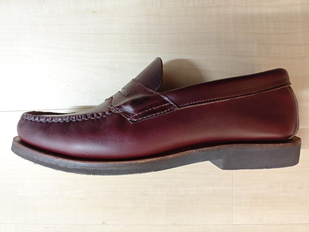 ラッセルモカシン ローファー 8 EE バーガンディー