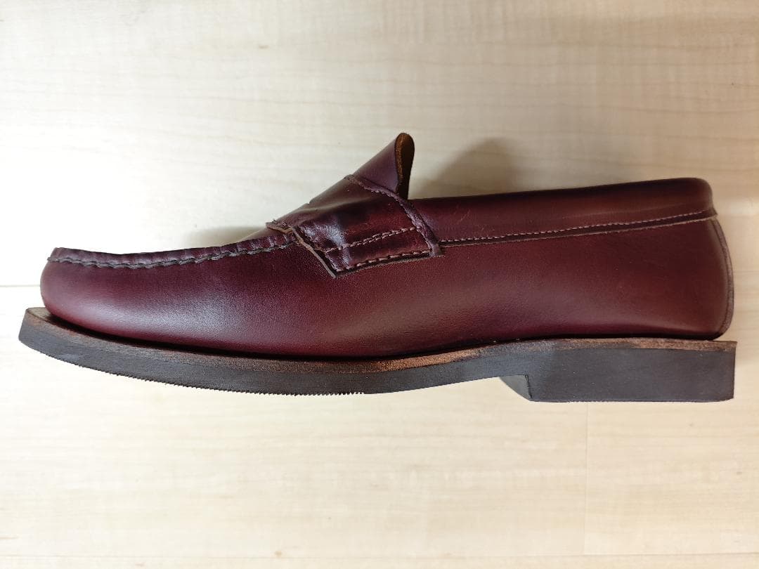 ラッセルモカシン ローファー 8 EE バーガンディー