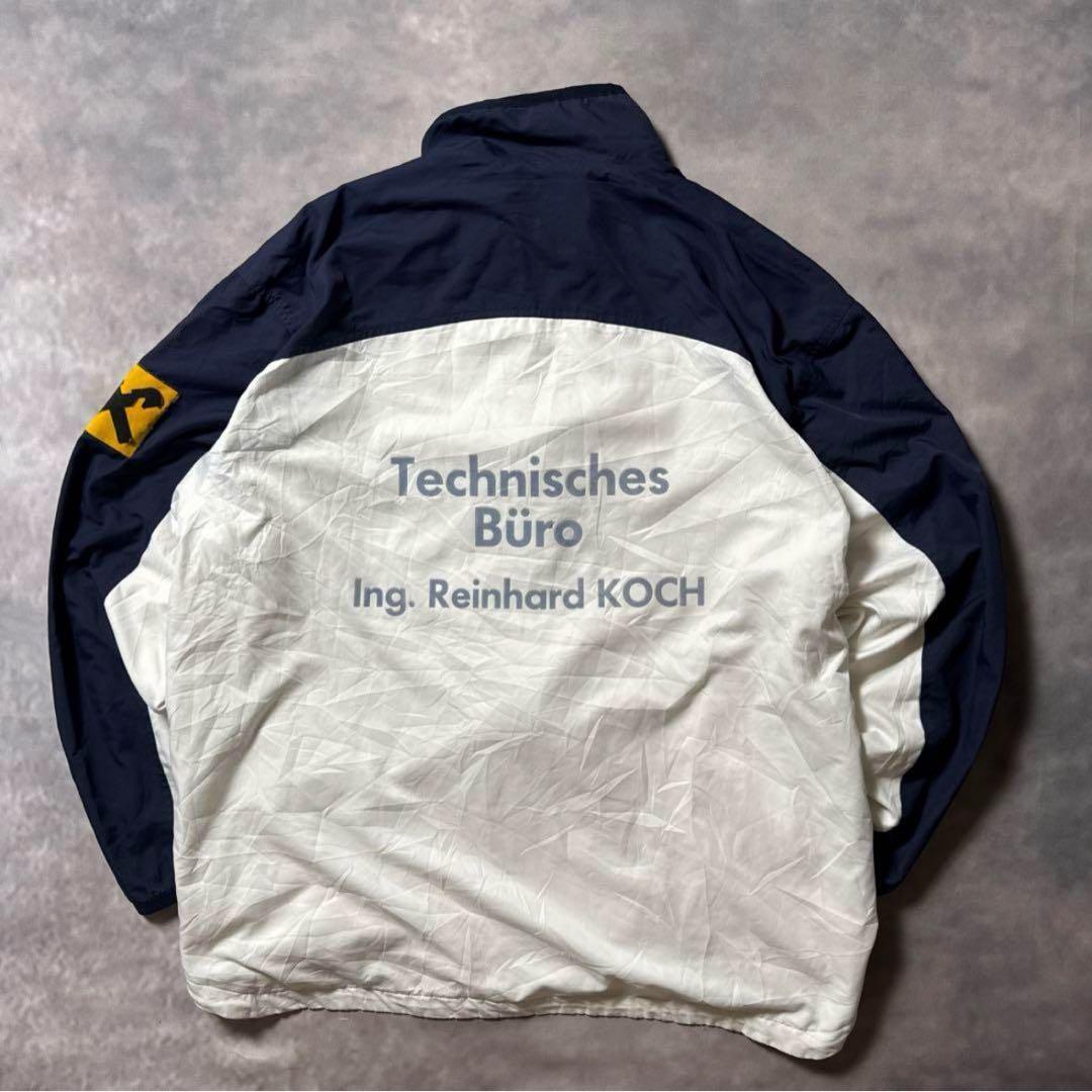 NIKE古着00s欧州支給ナイロンジャケットY2KフロッキープリントO51