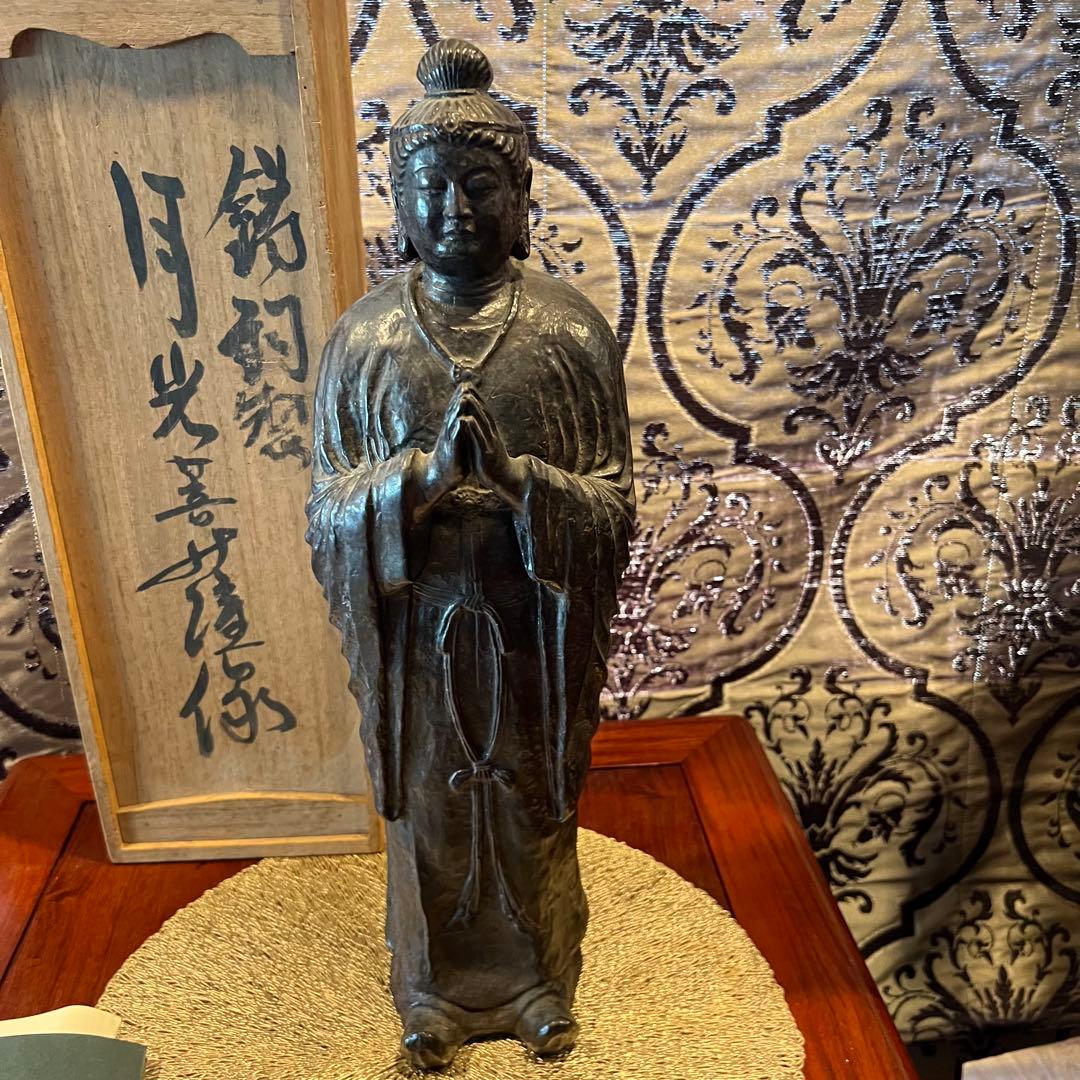 青銅製　月光菩薩　四津井啓祐　Moonlight Bodhisattva