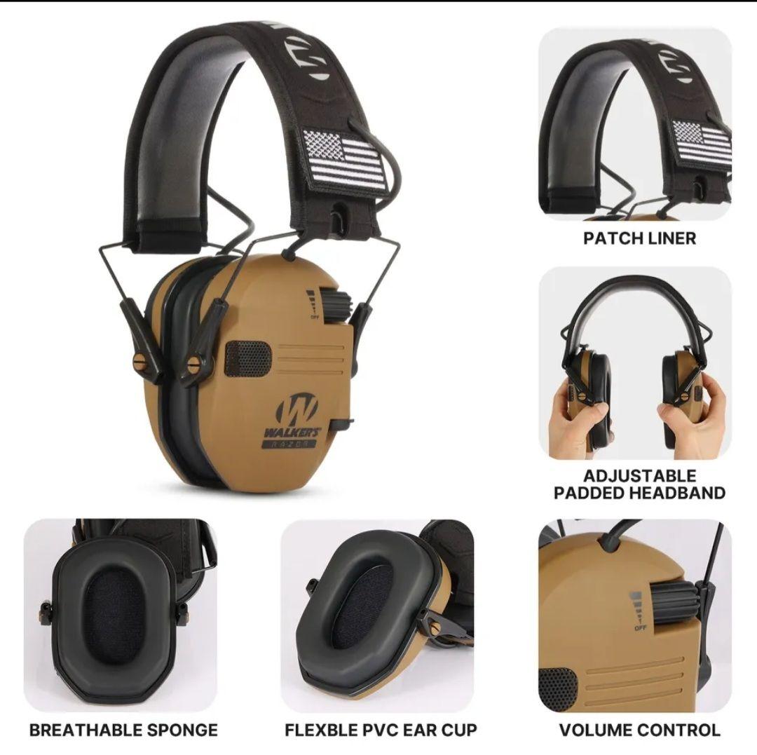 サバゲーマー必見！WALKER'S RAZOR　電子防音イヤーマフ　ブラック