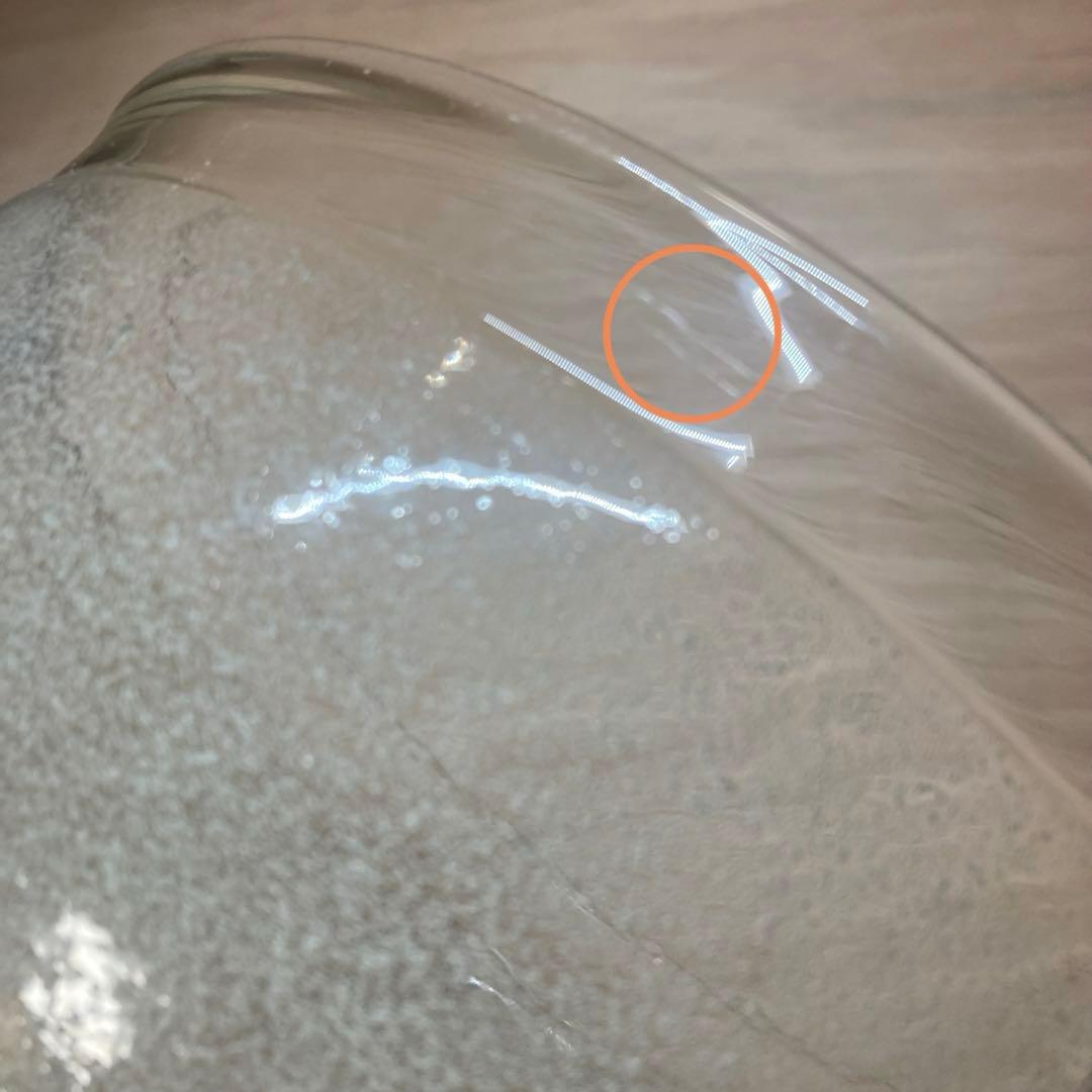 【サイン入り】舩木倭帆　サラダボウル　ガラスボウル　気泡入り