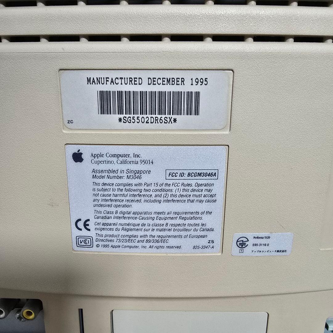 動作確認済 Apple Macintosh Performa 5320 mac