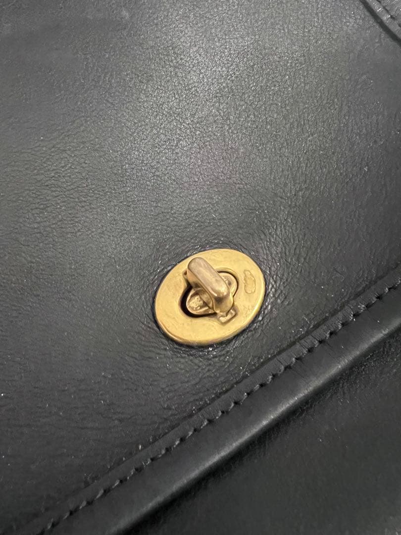 オールドコーチ　レザーショルダーバッグ OLD COACH 黒　ヴィンテージ