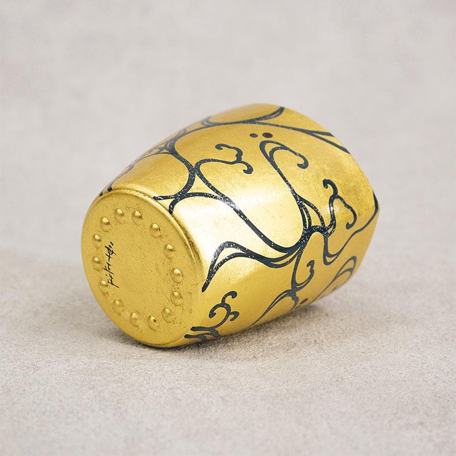 吉田華正 クリスタルガラス 光琳蒔絵 茶器 共箱 共布 栞 漆芸作家