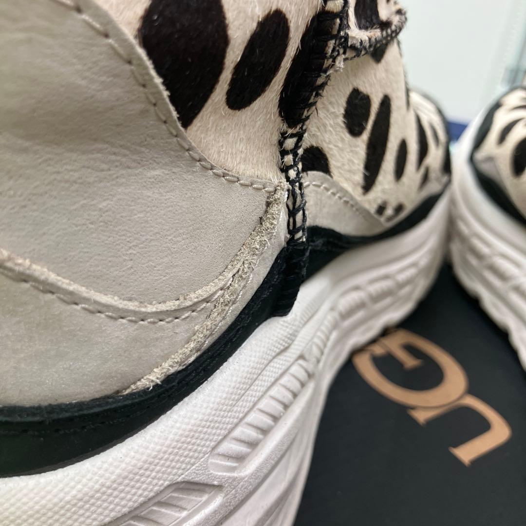 希少　UGG ショートブーツ ダルメシアン　ハラコ 軽い　厚底　23