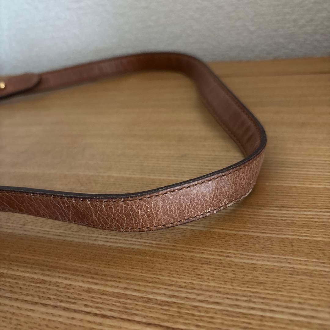 miumiu VITELLO LUX 2way ショルダーバッグ　ブラウン