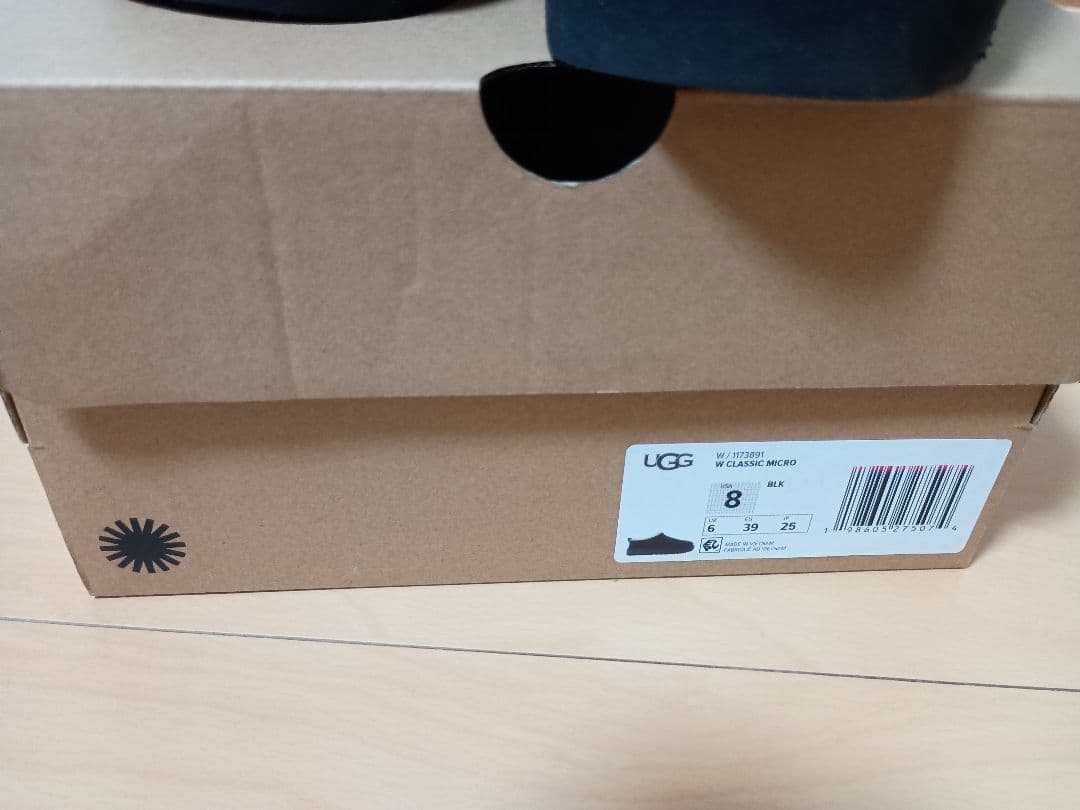 正規品ugg クラシックマイクロ　ブラック 25cm スリッポン黒