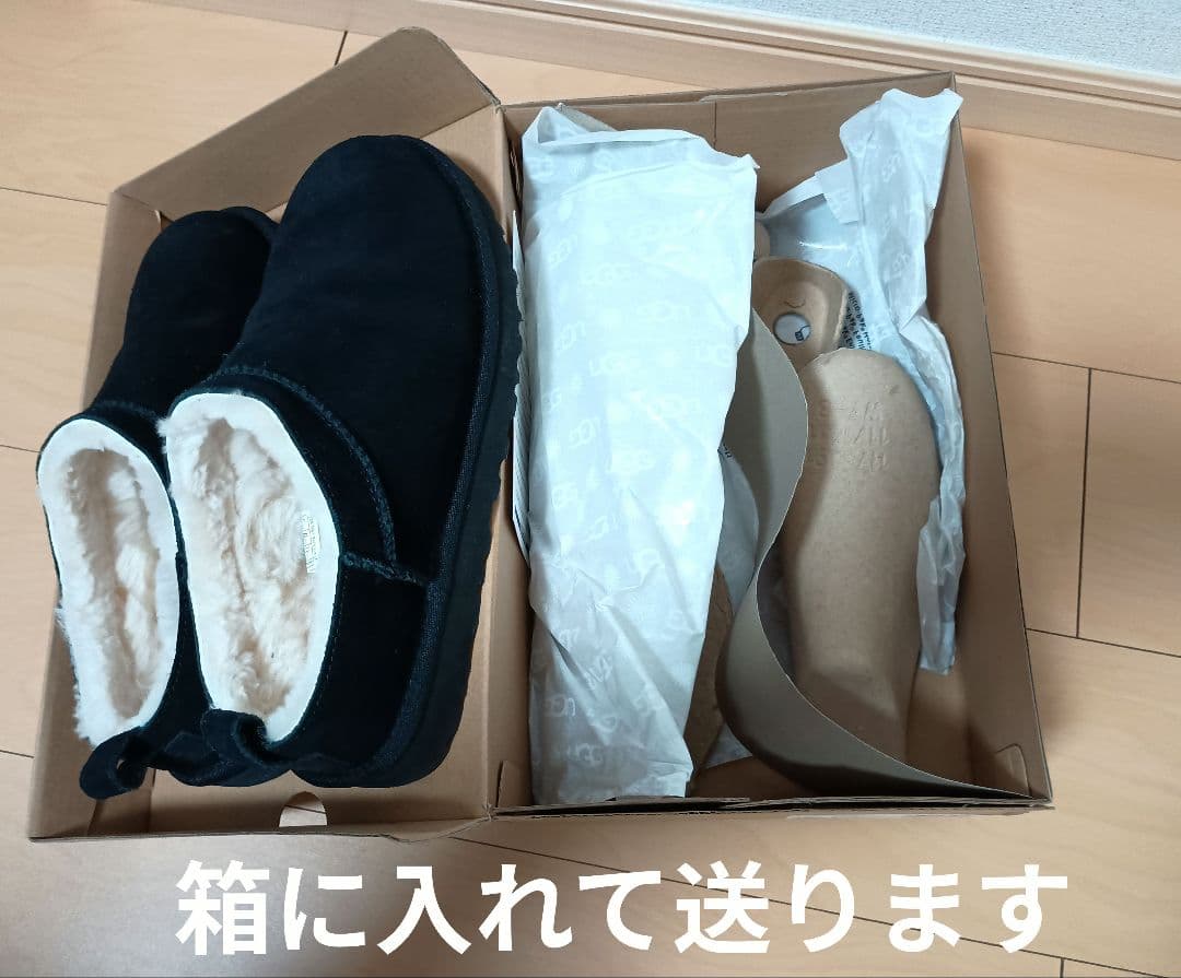 正規品ugg クラシックマイクロ　ブラック 25cm スリッポン黒