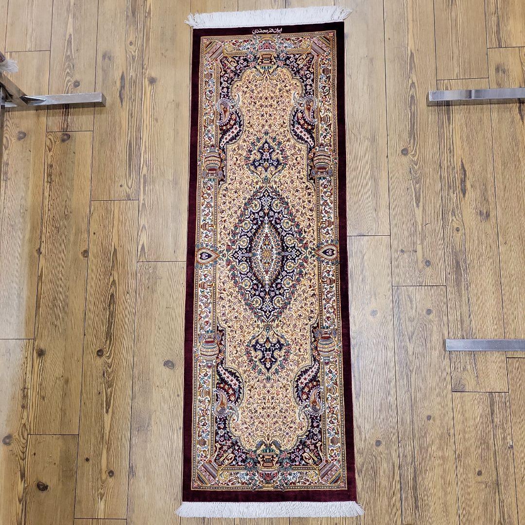 141X48cmクム産廊下敷きタイプマット(942)ギャッベ・ラグ・じゅうたん