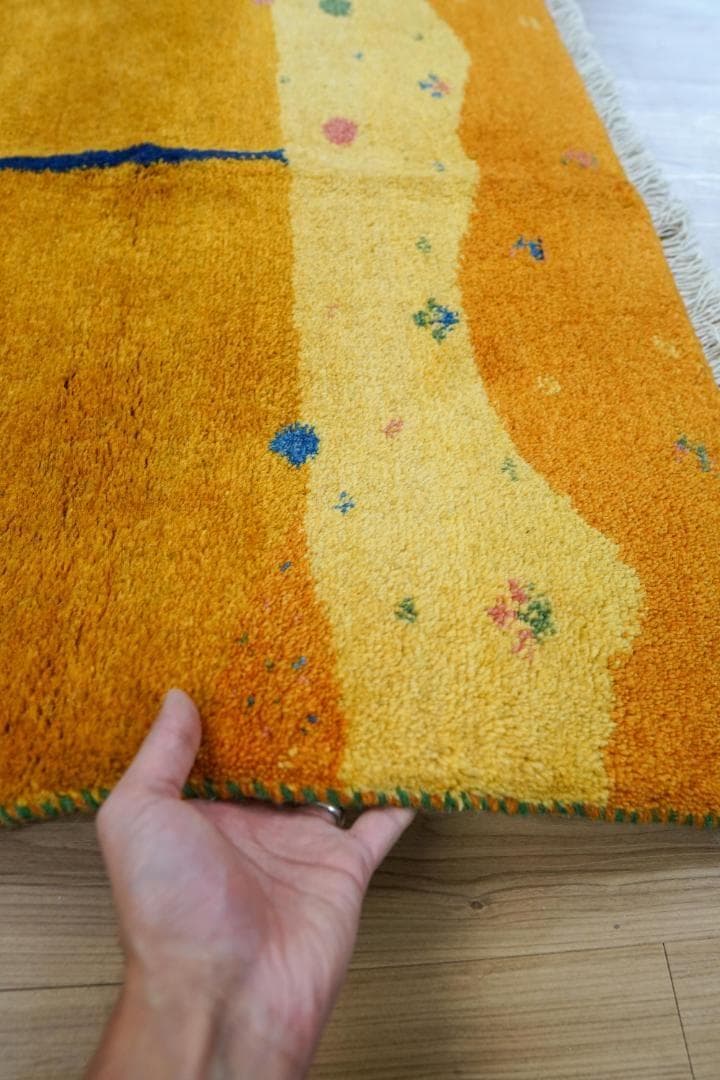 150×100cm ペルシャ絨毯 手織りギャッベ アマレ族ギャベ