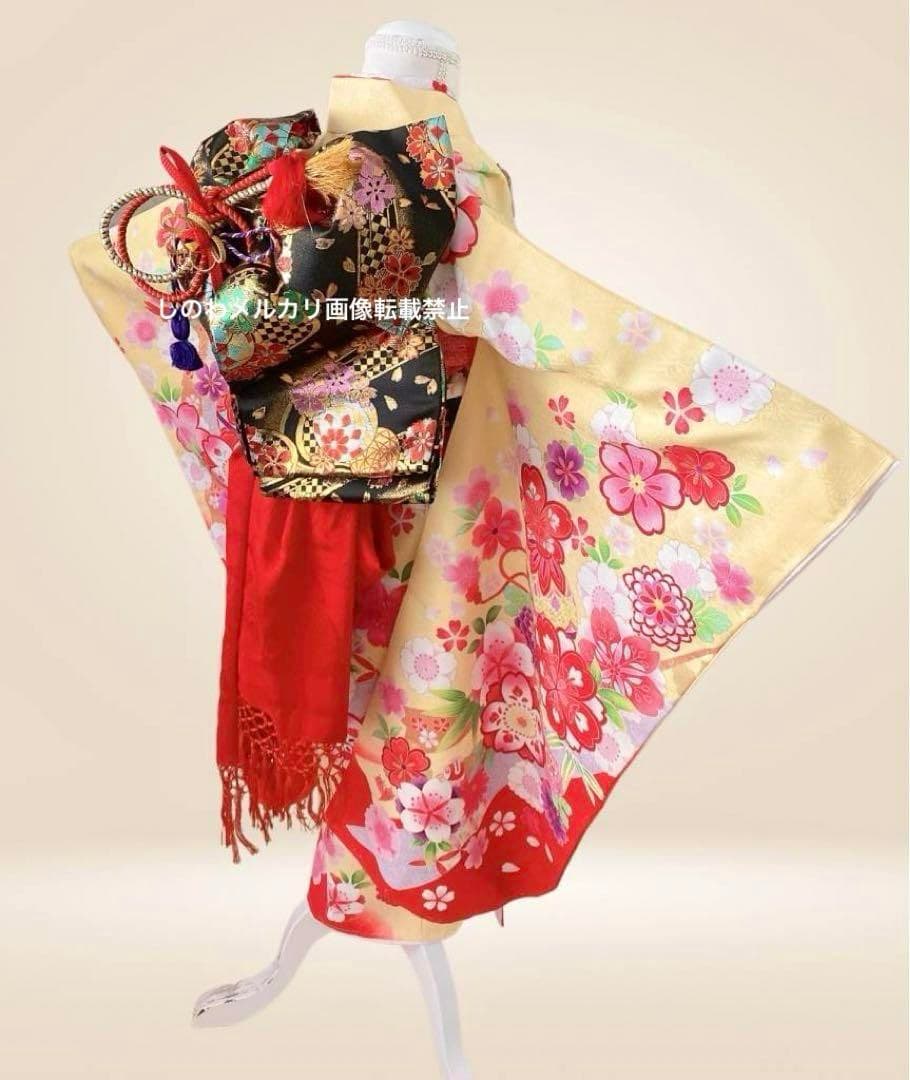 新品　三松謹製　四つ身着物　７歳七五三