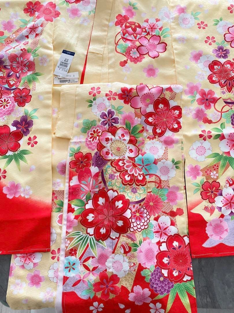 新品　三松謹製　四つ身着物　７歳七五三