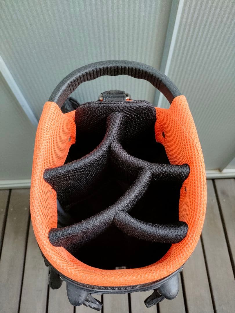 AIBO　アディダス スタンド キャディバッグ【ブラック＆カモフラ柄】