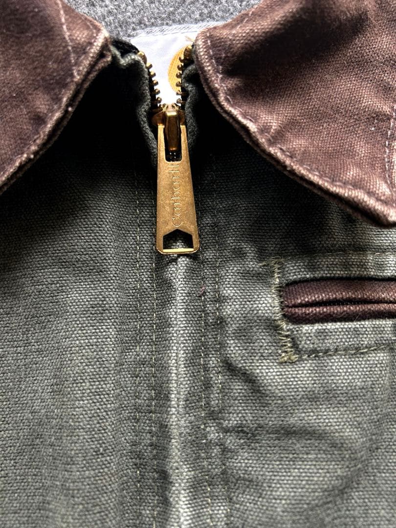 Carharttキッズ ワークジャケットUSA製オリーブグリーンM（8)キッズ