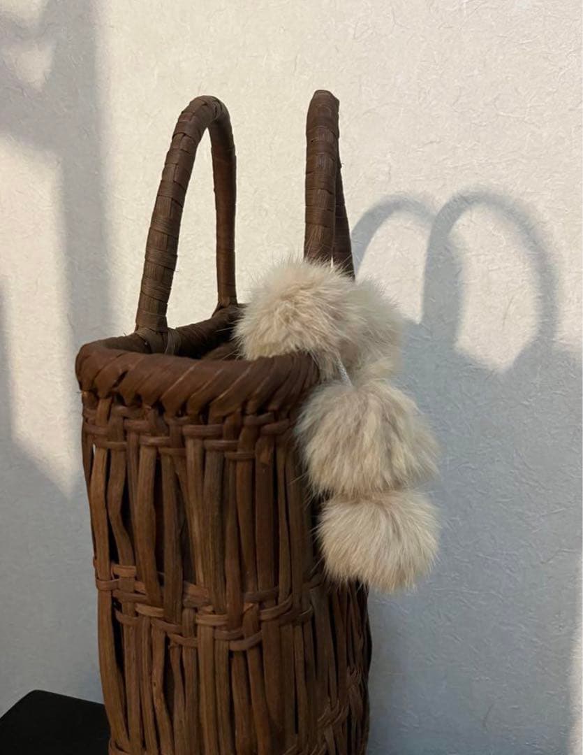 【早い勝ち！値下げ】☆山葡萄かごバック 色育つ手作りバック